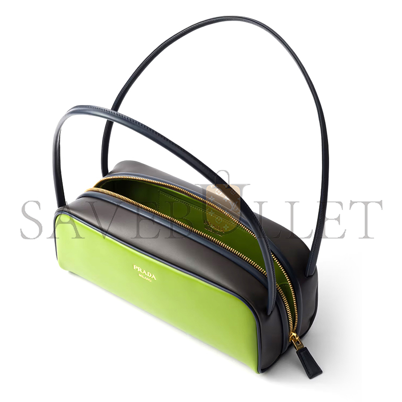 Pra*a swing smooth leather shoulder bag 1bc249 (28*11.5*10cm)